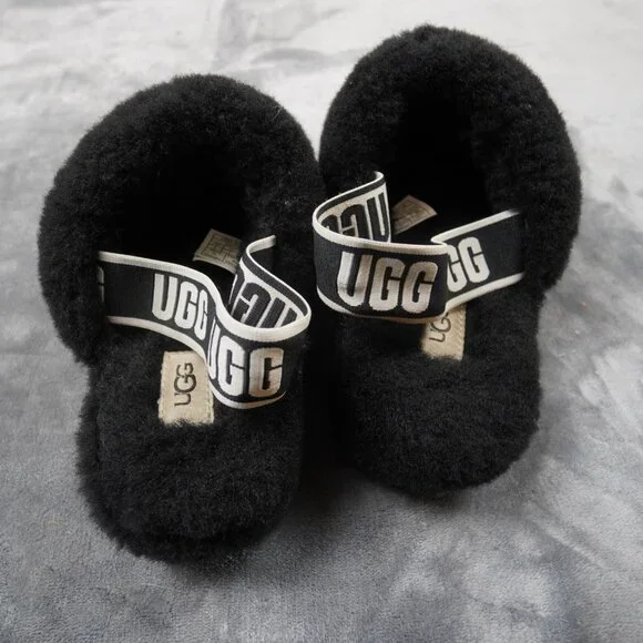 UGG Fluff Yeah Slide Shoes Womens Size 9 Sheepskin Sandal Slippers Fuzzy Cozy - Picture 4 of 9